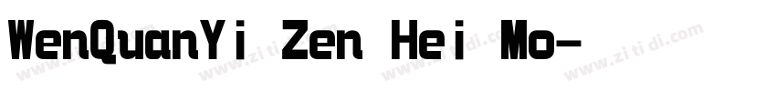 WenQuanYi Zen Hei Mo字体转换